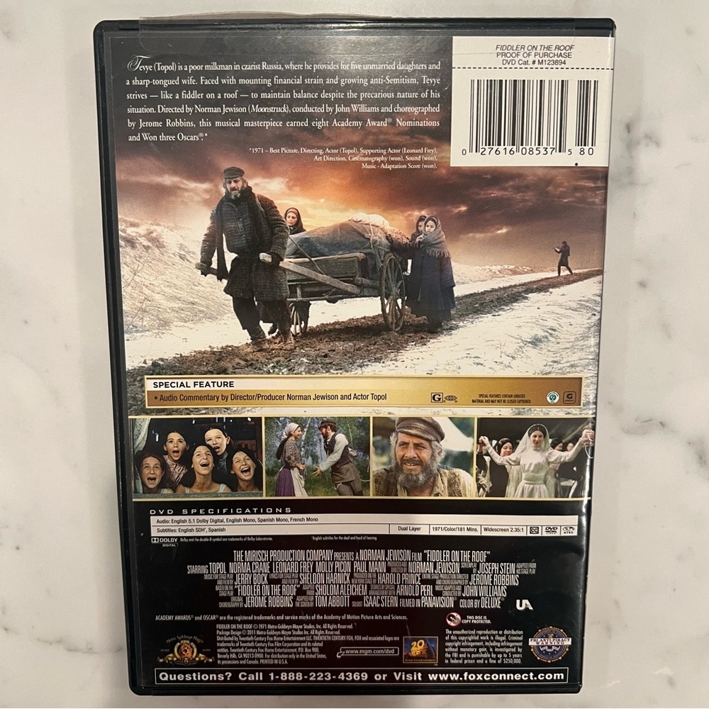 Fiddler on the Roof 40Th Anniversary DVD Special Edition Musical Collectible Vtg - Picture 2 of 6